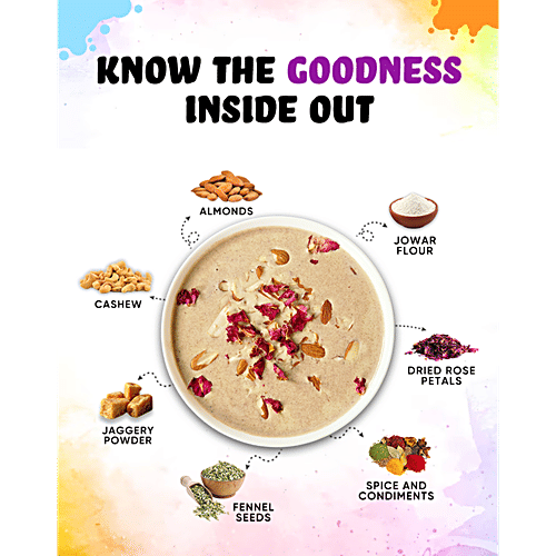 True Elements Thandai Mix - Ready To Drink, 200 g  Sweetened with Jaggery, 37% Almonds & Cashews, 32% Less Sugar