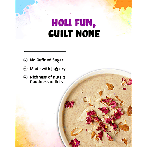 True Elements Thandai Mix - Ready To Drink, 200 g  Sweetened with Jaggery, 37% Almonds & Cashews, 32% Less Sugar