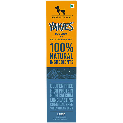 Heads Up for Tails Yakies Chew Bone Dog Treat - Large, 12 Weeks & Above, 90 g