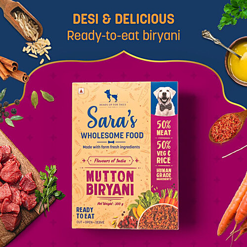 Heads Up for Tails Sara's Wholesome Mutton Biryani Dog Food, 300 g  