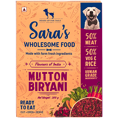 Heads Up for Tails Sara's Wholesome Mutton Biryani Dog Food, 300 g  