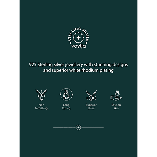 Voylla Little Heart Sterling Silver Stud Earrings, 1 Pair