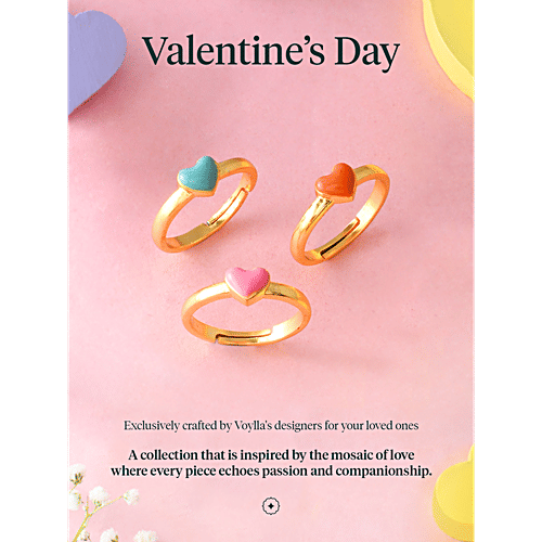 Voylla Pink Heart Drop Earrings, 1 Pair