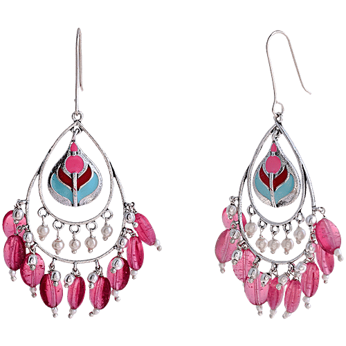Voylla Bagh E Fiza Coloured Beads Earrings, 1 Pair