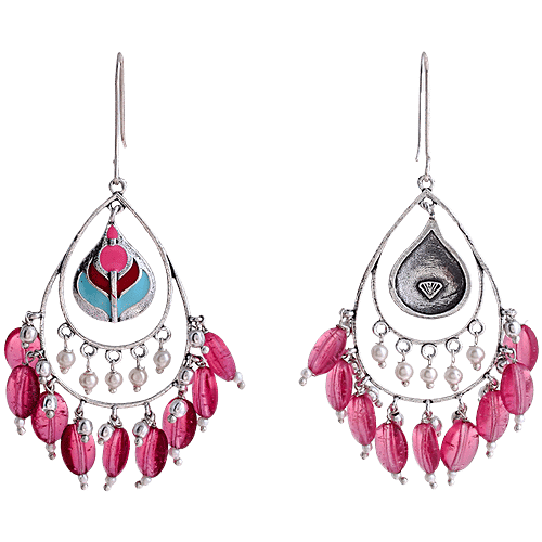Voylla Bagh E Fiza Coloured Beads Earrings, 1 Pair