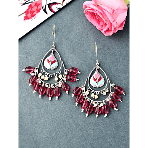 Voylla Bagh E Fiza Coloured Beads Earrings, 1 Pair