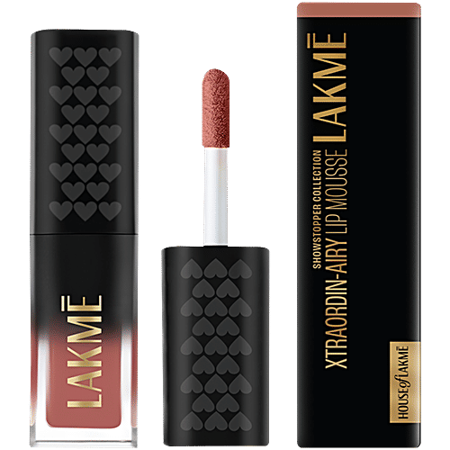 Lakme Xtraordin-Airy Lip Mousse Mini, 1.8 g Blush Nude Moisturising Formula, Infused with Cocoa Butter