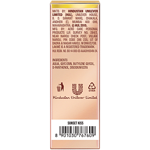 Lakme 9 To 5 Double Duty Lip & Cheek Water Stain, 9 ml Sunset Kiss Easy to Apply & Blend, Transfer-Proof Tint, Long Lasting