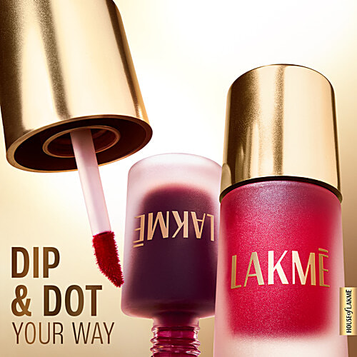 Lakme 9 To 5 Double Duty Lip & Cheek Water Stain, 9 ml Sunset Kiss Easy to Apply & Blend, Transfer-Proof Tint, Long Lasting