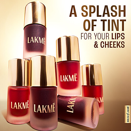 Lakme 9 To 5 Double Duty Lip & Cheek Water Stain, 9 ml Sunset Kiss Easy to Apply & Blend, Transfer-Proof Tint, Long Lasting