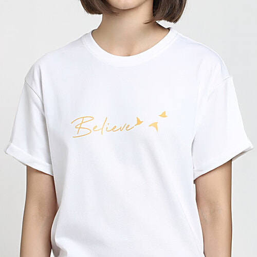 Bewakoof White Printed Crew T-Shirt, 1 pc (Size - L)
