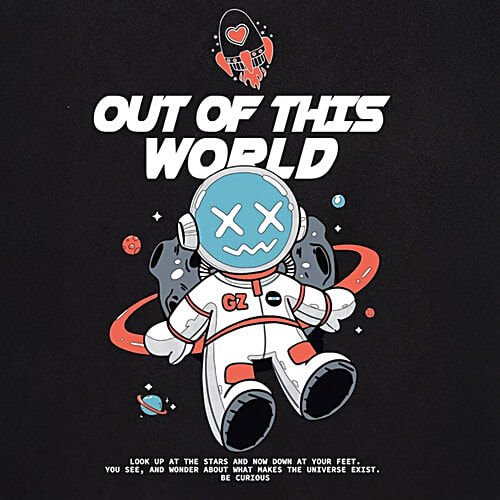 Bewakoof Black Graphic Oversized T-Shirt, 1 pc (Size - XL) 