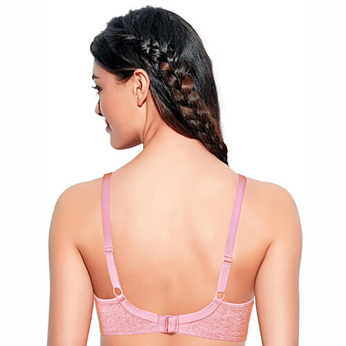 Enamor A042 Side Support Shaper Classic Bra - Supima Cotton Nonpadded Wirefree High Coverage, Pink, 1 pc (Size - 38B)