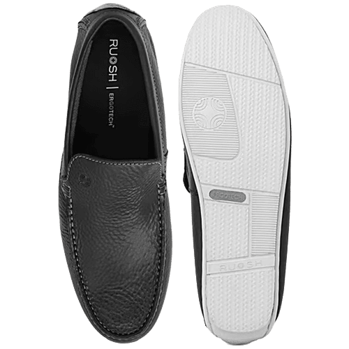 Ruosh Men's Macau Black Loafers, 1 Pair (UK/IND-7) 