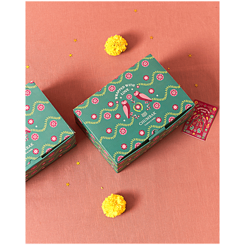 Chumbak Ikat Tea Ceramic Mugs, 200 ml (Set of 6)