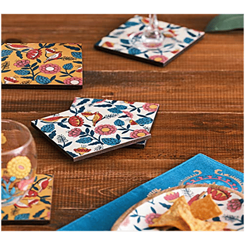 Chumbak Country MDF Coaster Set, 6 pcs  