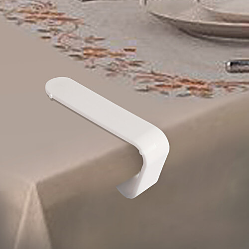 bb home Table Cloth Holder Clamps - White, 4 Pcs