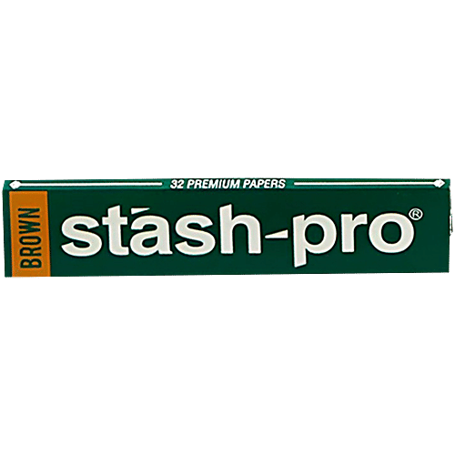 Stash-Pro Brown Premium Rolling Papers, 32 pcs (Pack of 1) 
