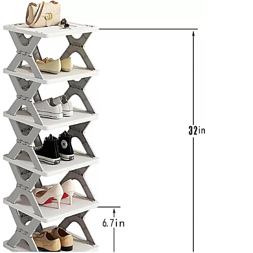 Swastik Housewares Folding 6 Layer Shoe Rack, 1 pc  