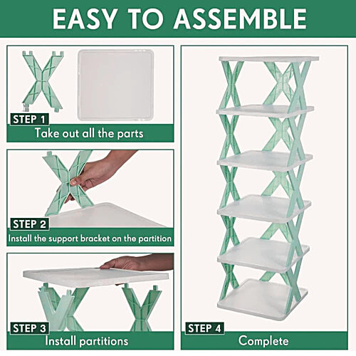 Swastik Housewares Folding 6 Layer Shoe Rack, 1 pc  