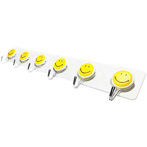 Swastik Housewares Smile Bath 6 Hooks, 1 pc