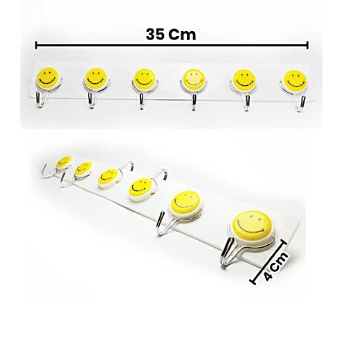 Swastik Housewares Smile Bath 6 Hooks, 1 pc