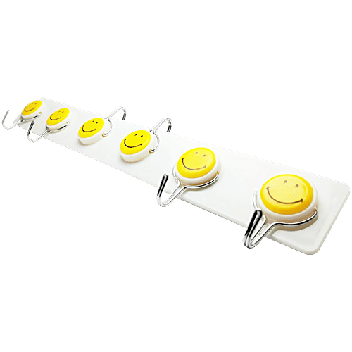 Swastik Housewares Smile Bath 6 Hooks, 1 pc