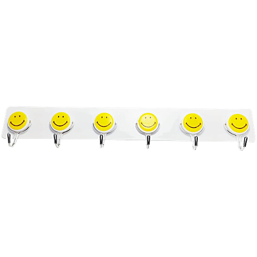 Swastik Housewares Smile Bath 6 Hooks, 1 pc