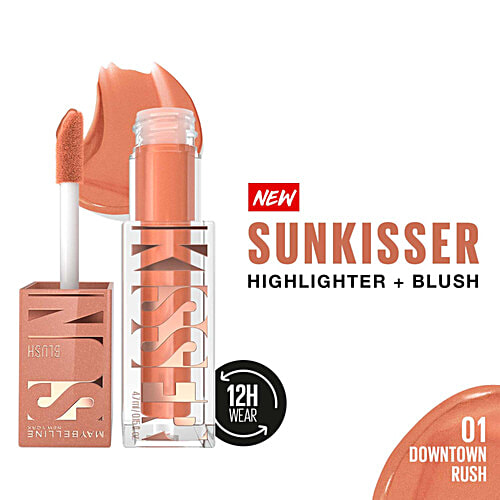 Maybelline New York Sunkisser Highlighter + Blush - 12H Wear, 4.7 g 01 Downtown Rush 