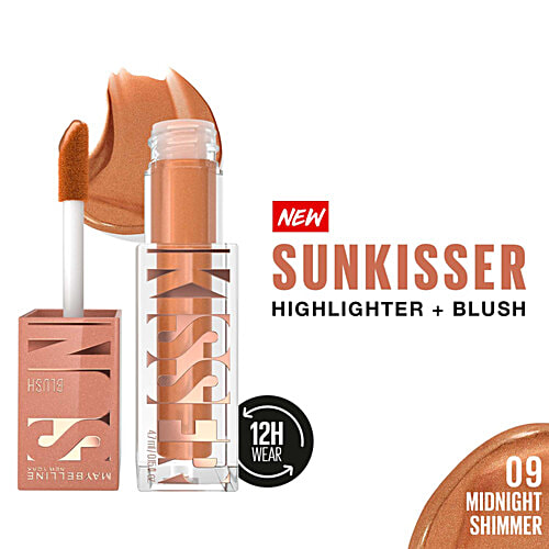 Maybelline New York Sunkisser Highlighter + Blush - 12H Wear, 4.7 g 09 Midnight Shimmer 