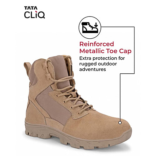 Hoversole Men's Warrior Beige Derby Boots, 1 Pair (Euro-43/UK-9) 