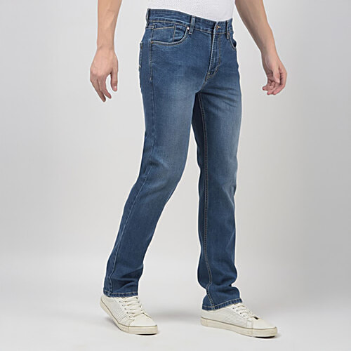 Numero Uno Mid Blue Slim Fit Sustainable Jeans RA73, 1 pc (Size - 34)