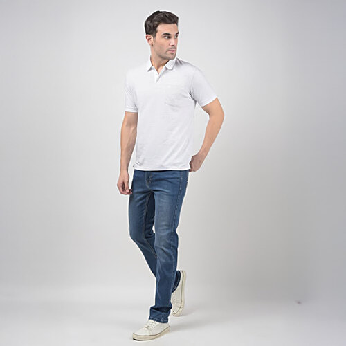 Numero Uno Mid Blue Slim Fit Sustainable Jeans RA73, 1 pc (Size - 34)