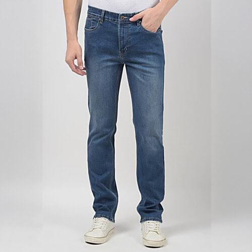 Numero Uno Mid Blue Slim Fit Sustainable Jeans RA73, 1 pc (Size - 34)