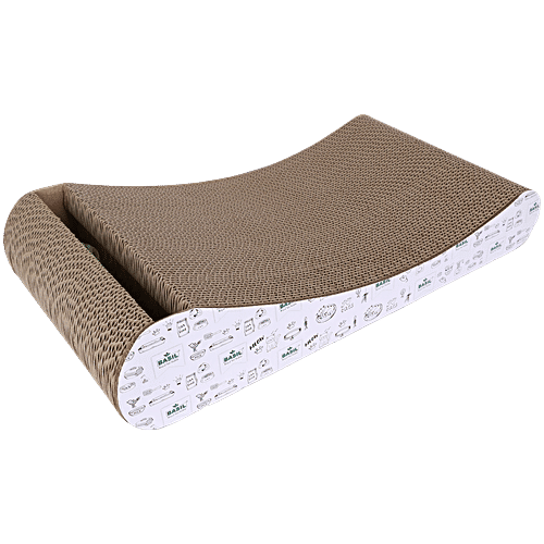 Basil Cat Cardboard Scratcher - With Ball, 1 pc