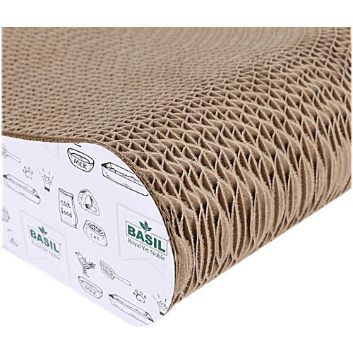 Basil Cat Cardboard Scratcher - With Ball, 1 pc
