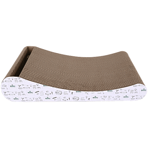Basil Cat Cardboard Scratcher - With Ball, 1 pc