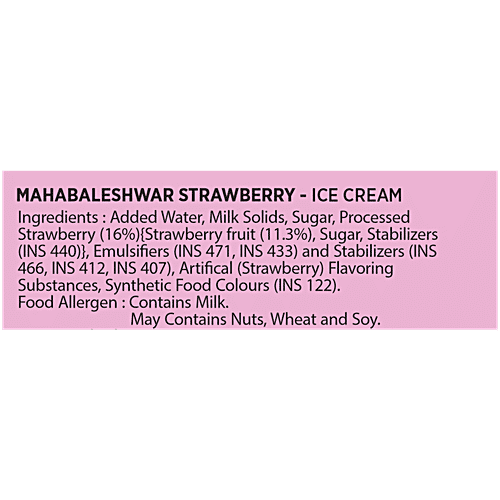 Havmor Mahabaleshwar Strawberry Ice Cream, 500 ml  