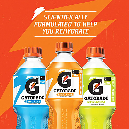 Gatorade Orange Sports Drink - Zero Sugar, 250 ml
