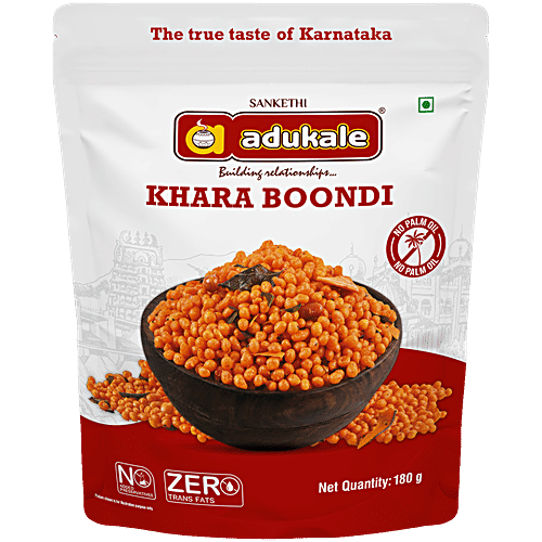 Adukale Khara Boondi, 180 g Zero Trans Fat, No Palm Oil & Added Preservatives