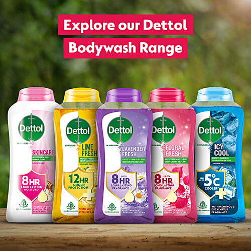 Dettol Floral Fresh Shower Gel - With Rose Water & Hibiscus Fragrance, 250 ml  Up to 8 Hour Long Lasting Fragrance