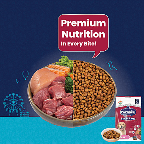 Carniwel Fresh Lamb Puppy Dry Dog Food - Large Breed, 3 kg Joint Support, Digestive & Immune Support