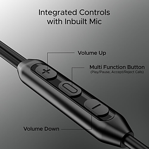 boAt Bassheads 100 C Wired Earphones - Black, 1 pc  