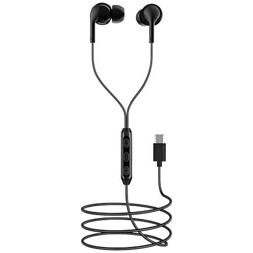 boAt Bassheads 100 C Wired Earphones - Black, 1 pc  