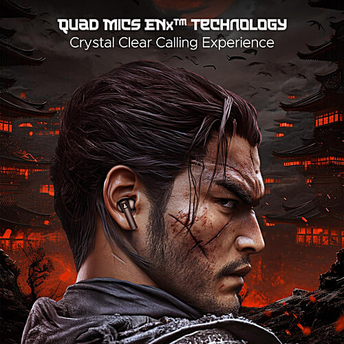 boAt Immortal Katana Blade 2.0 TWS Earbuds - Gunmetal Black, 1 pc