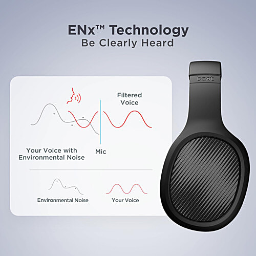 boAt Rockerz 460 Wireless Headphones - Active Black, 1 pc  