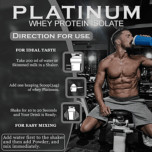 Nakpro Whey Platinum Protein Isolate - Chocolate Flavour, 1 kg  
