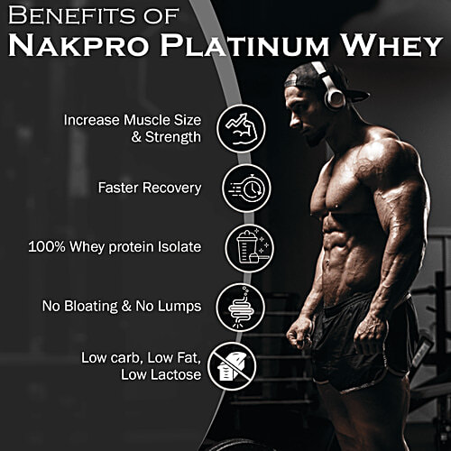 Nakpro Whey Platinum Protein Isolate - Chocolate Flavour, 1 kg  