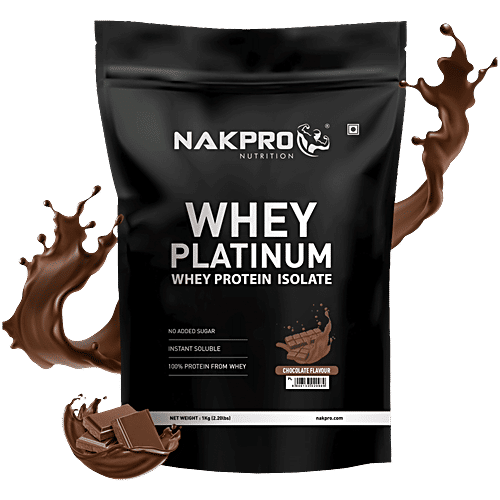 Nakpro Whey Platinum Protein Isolate - Chocolate Flavour, 1 kg  