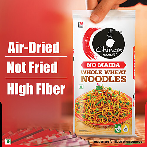 Ching's Secret Whole Wheat Noodles, 280 g  High Fibre, No MSG & Palm Oil, No Maida
